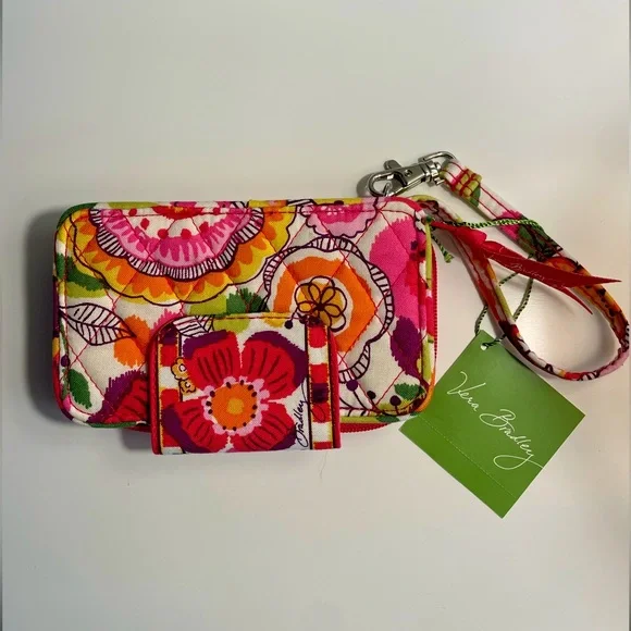 Vera Bradley Smartphone Wristlet in Retired Clementine Print (NWT) - Picture 1 of 6